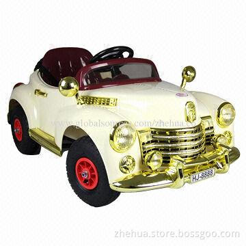 Kid's electric R/C ride-on car with inflatable wheel